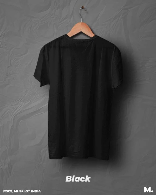 Men Black Solid Cotton Pure Cotton T-shirt Regular Fit - Image 4